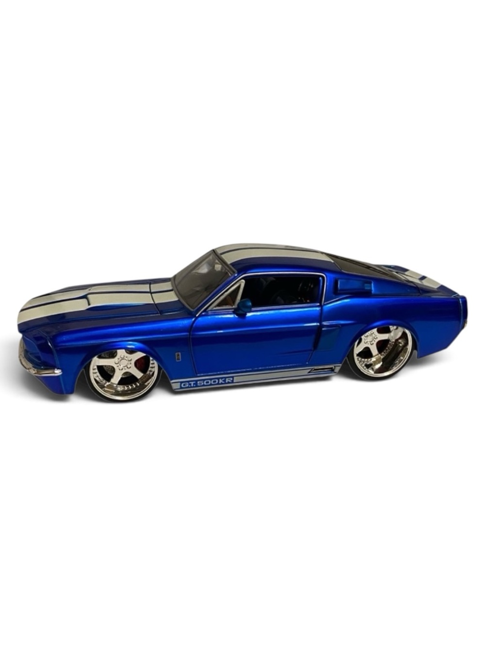 Jada BTM 1967 Shelby GT-500KR Electric Blue with Stripes Jada 1:24 DieCast Car